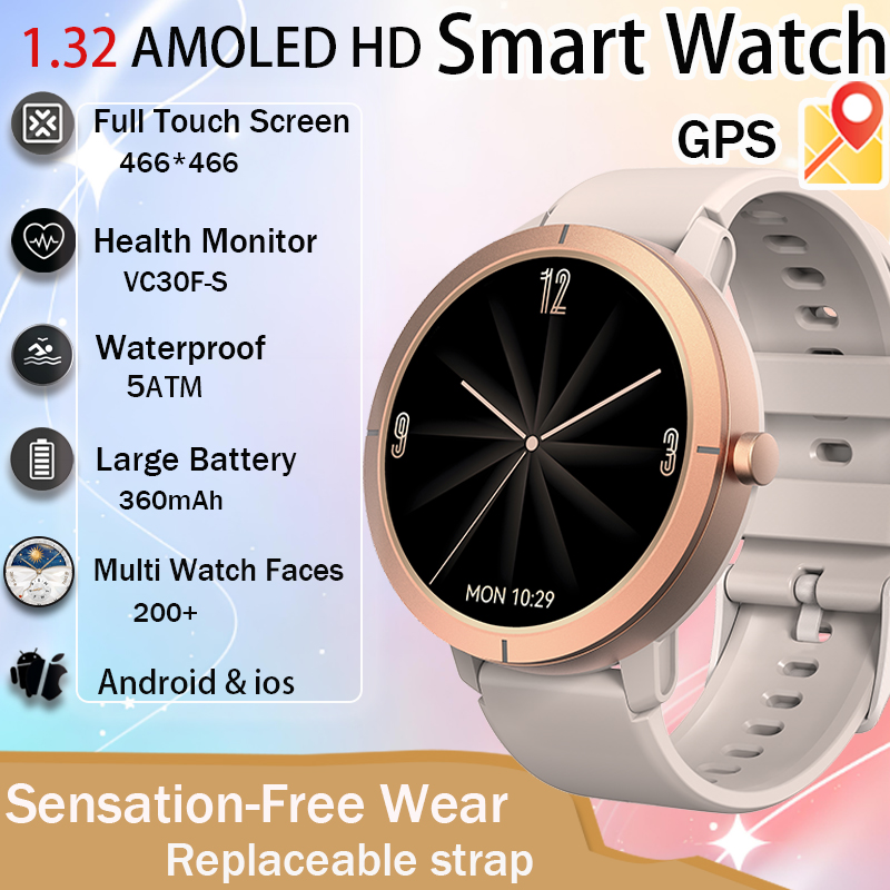 Heart Rate Gps Watch - 2026 GPS Smart Watch AMOLED 1.32