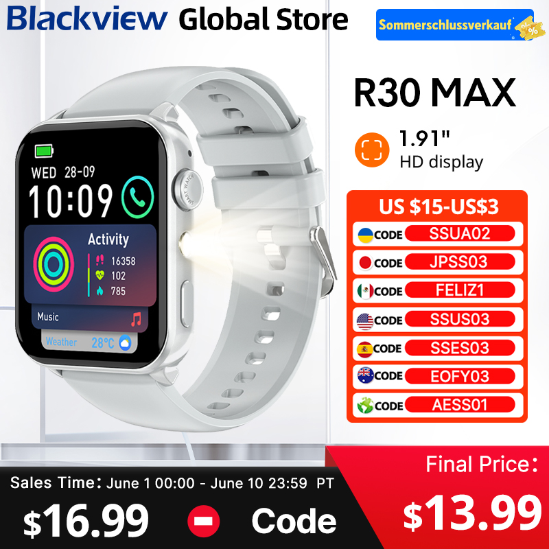 Smartwatch New Watches 2025 - New 2025 Blackview R30 Max Smartwatch