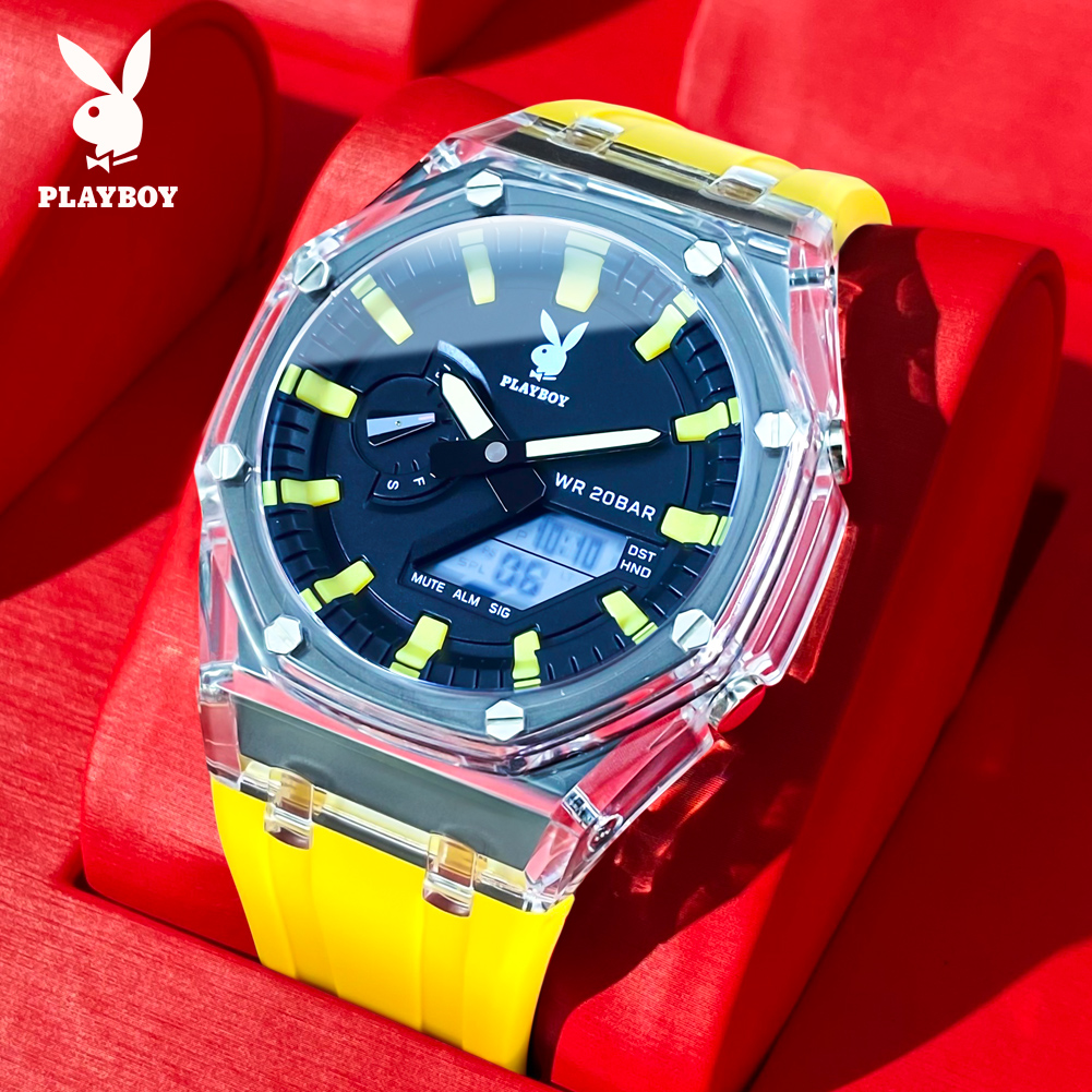 Smartwatch Digital Watches For Men - PLAYBOY 2066 Brand Original Electronic Fashionable