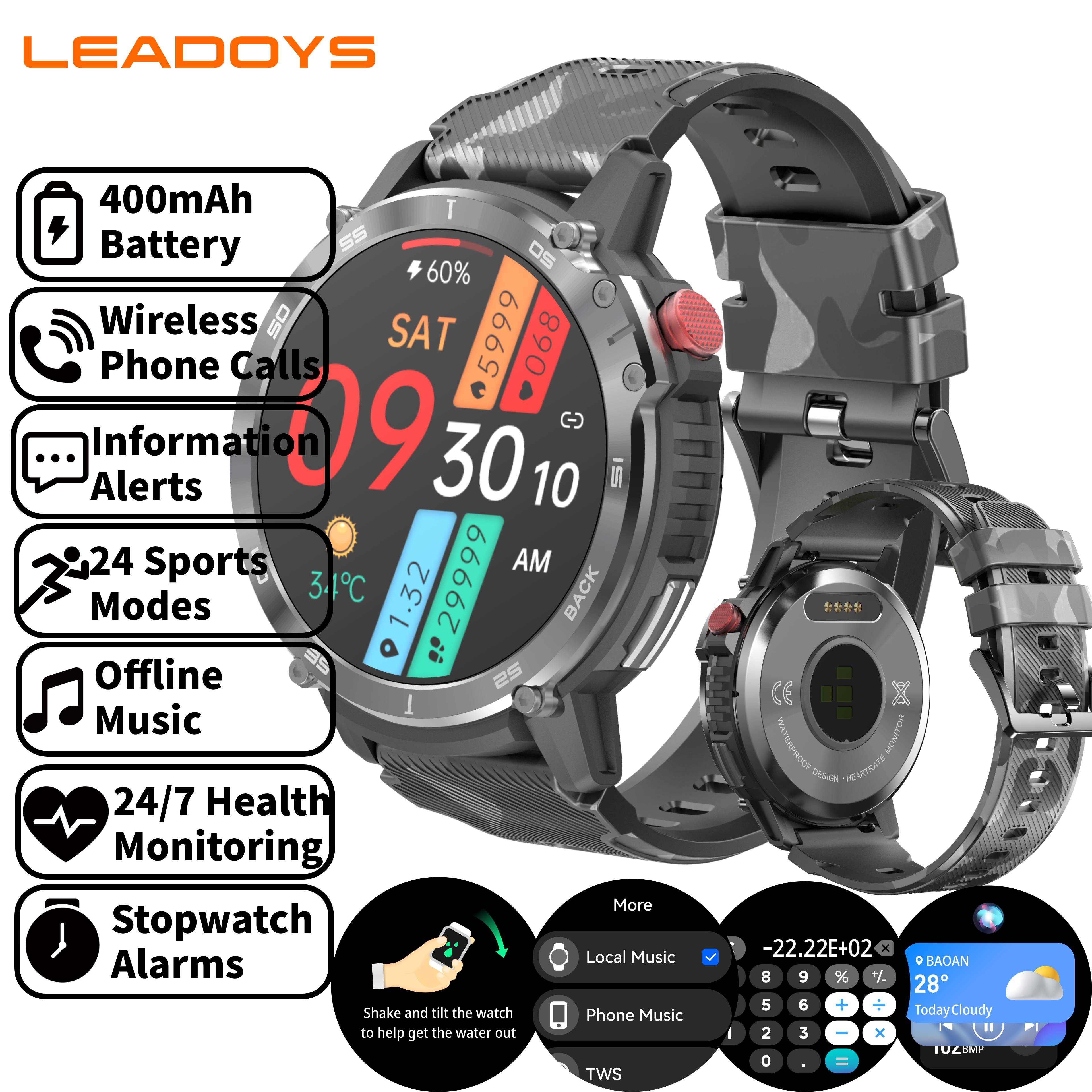 Smartwatch Online Watches For Men - LEADOYS Smart Watch with Off-line Music