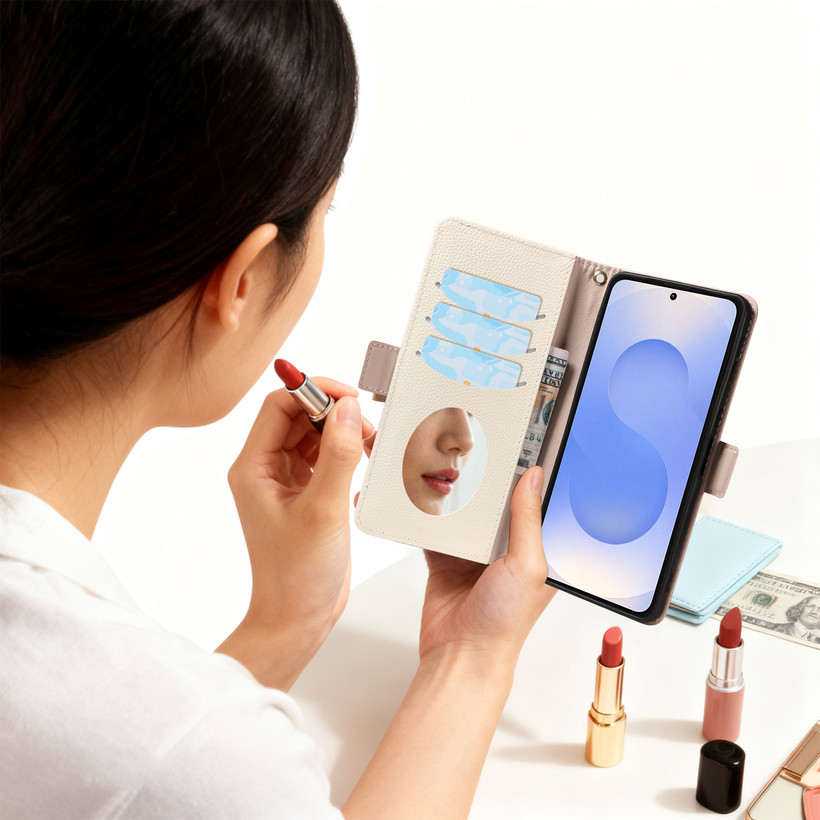 Makeup Mirror Strap Bag Cards  - Samsung Galaxy Strap ulasan dan harga