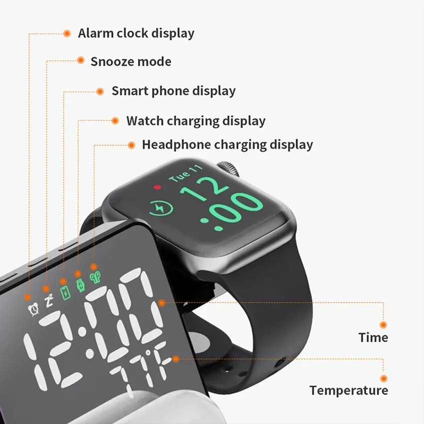 Wireless Charger Alarm Clock S - Watches Smartwatch Samsung ulasan dan harga