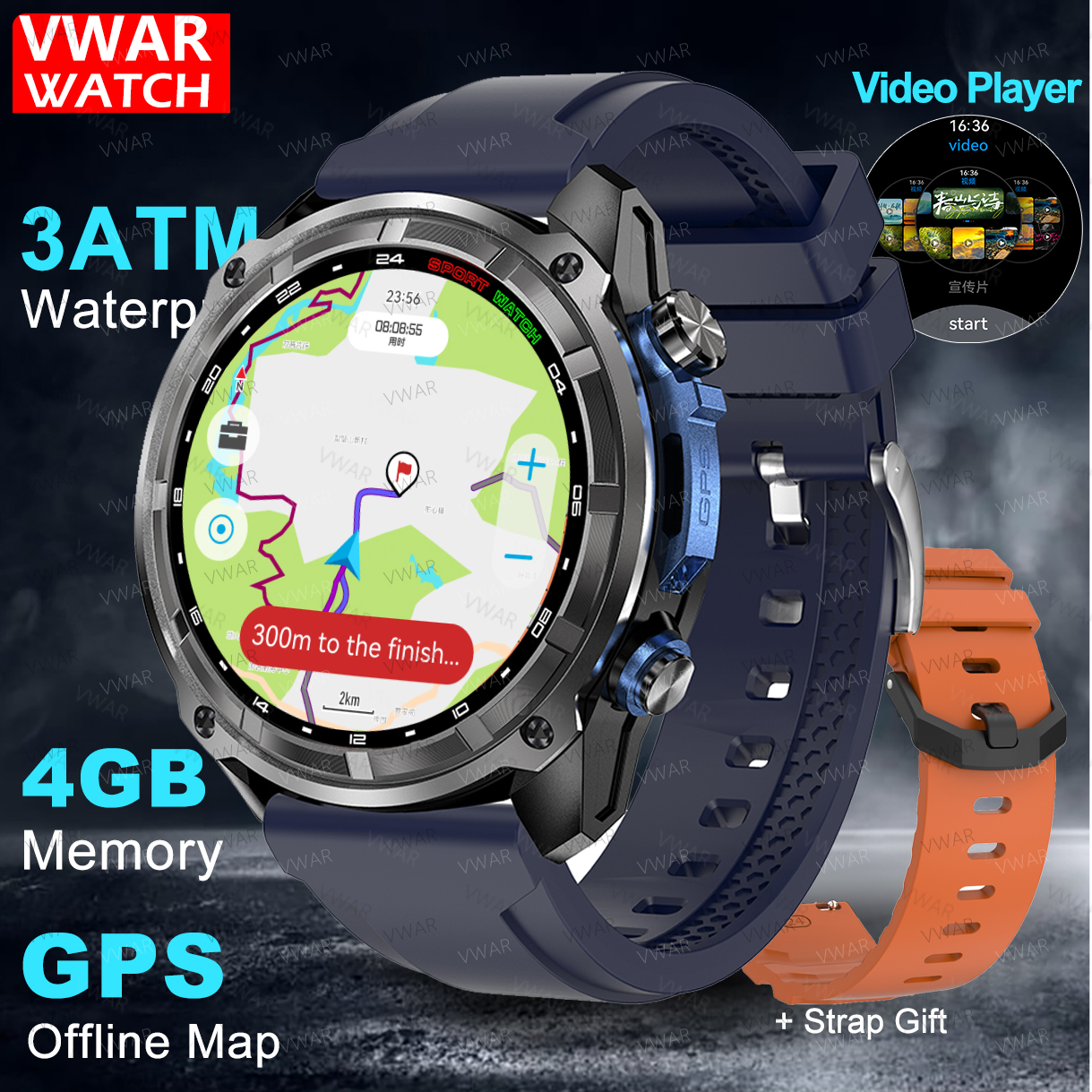 Built-in GPS Smart Watch Offli - Watch Vs Smartwatch ulasan dan harga
