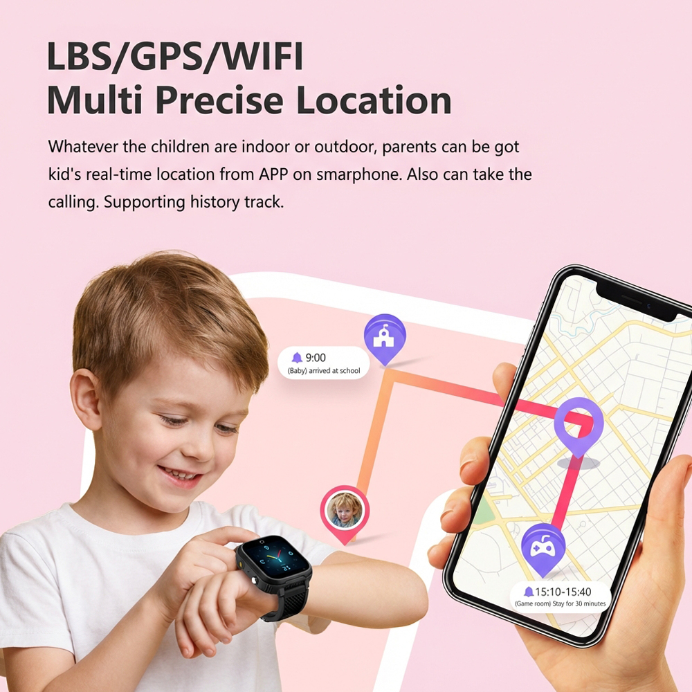 New Kids Smart Watch 4G LTE GP - Smartwatch Watches Gift For Boys With Gps ulasan dan harga