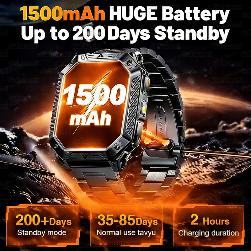 New 1500mAh Military Outdoor S - Heart Rate Gps Watch ulasan dan harga