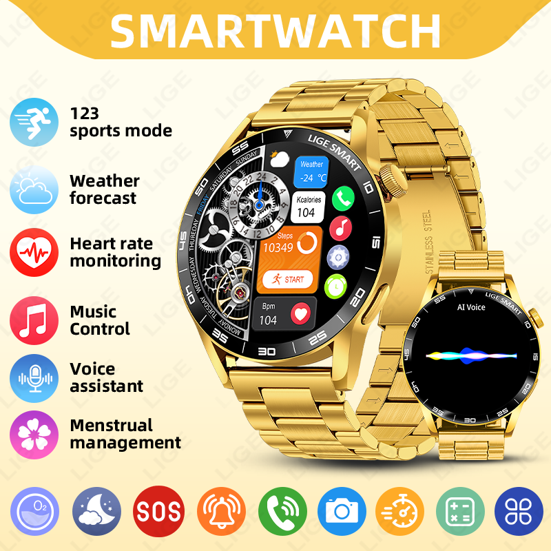 LIGE Luxury Men Sport Smart Wa - Smartwatch Luxury Watches For Women ulasan dan harga