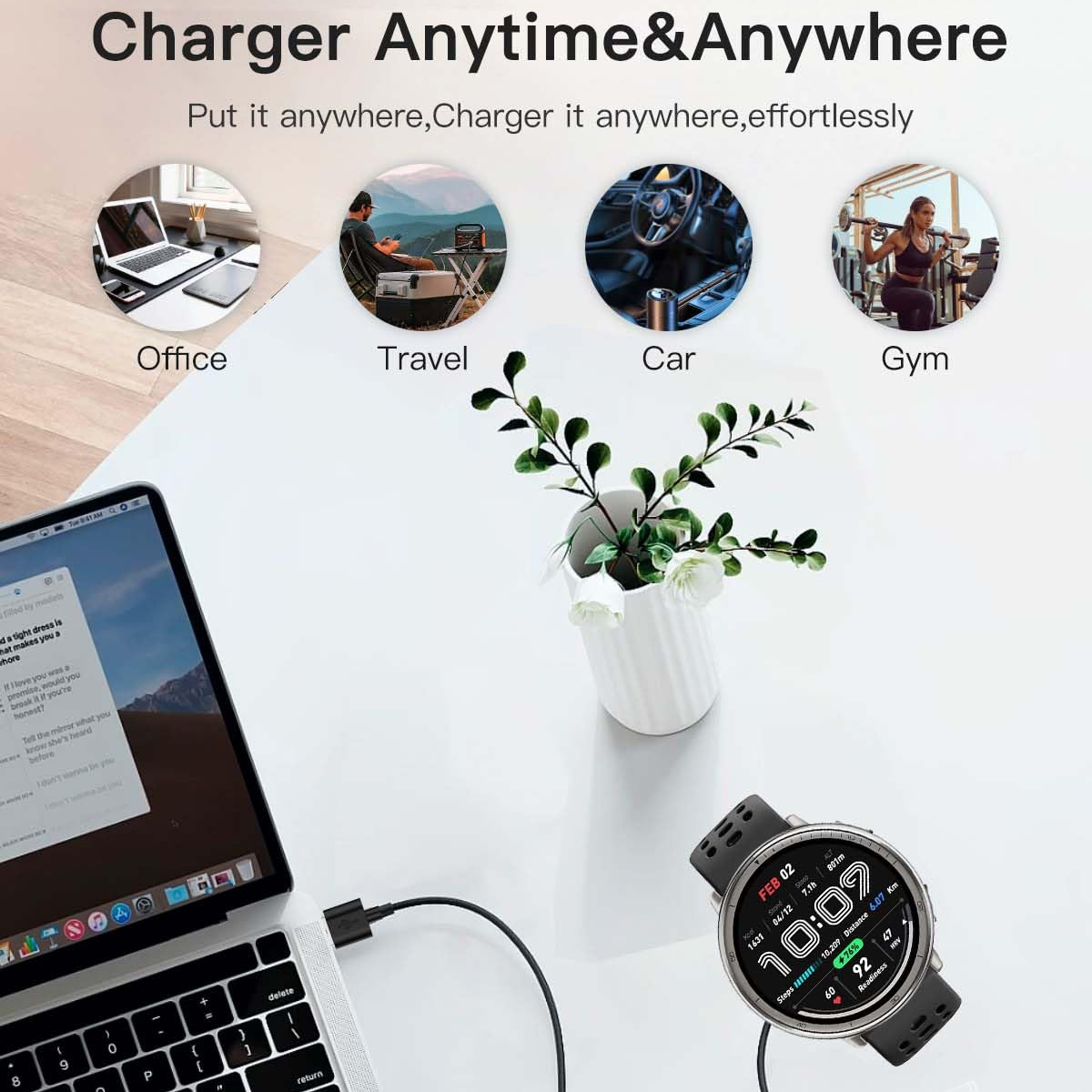 Charging base For Amazfit Acti - Smartwatch Watches Amazfit ulasan dan harga