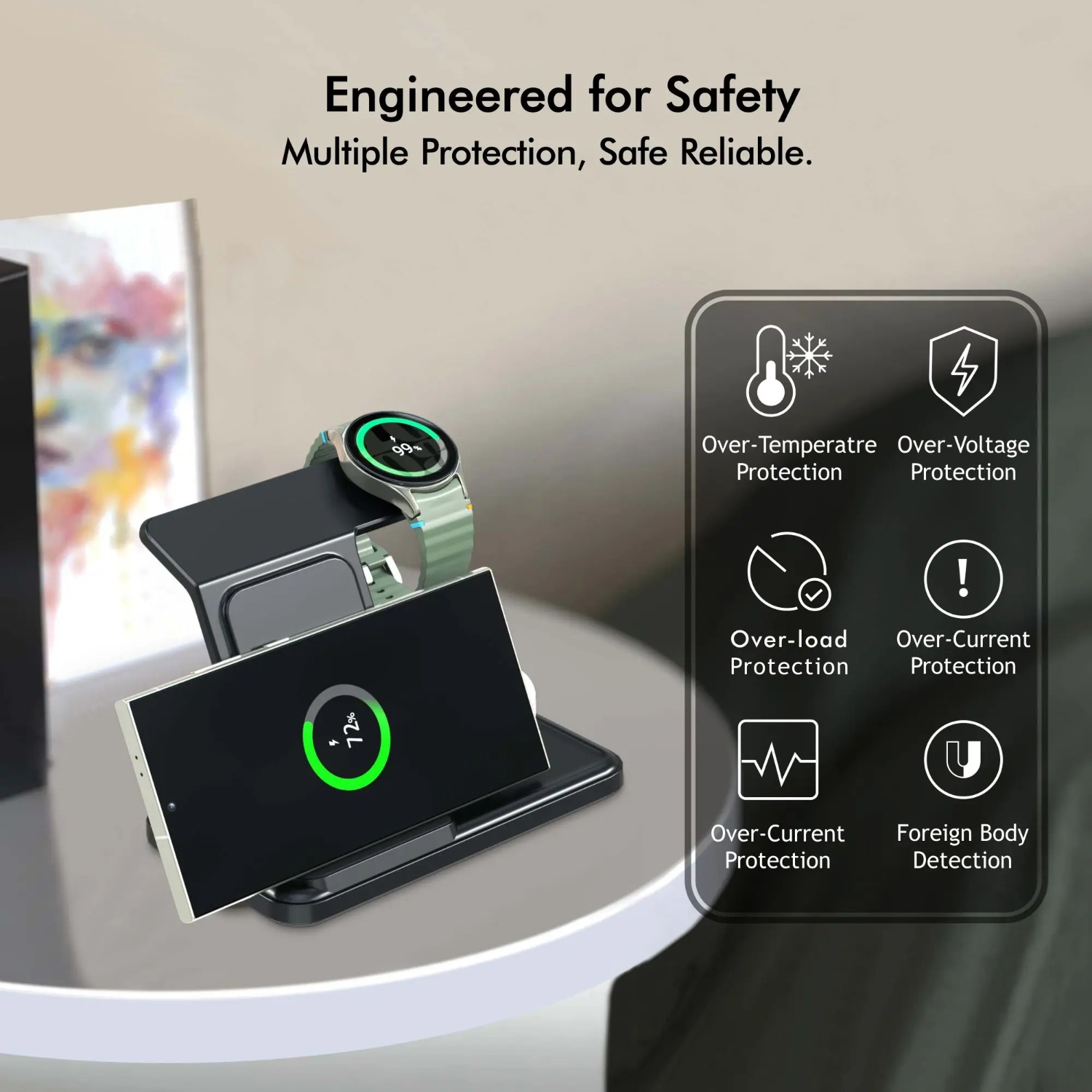 Desktop 3-in-1 Wireless Charge - Watches Smartwatch Samsung ulasan dan harga