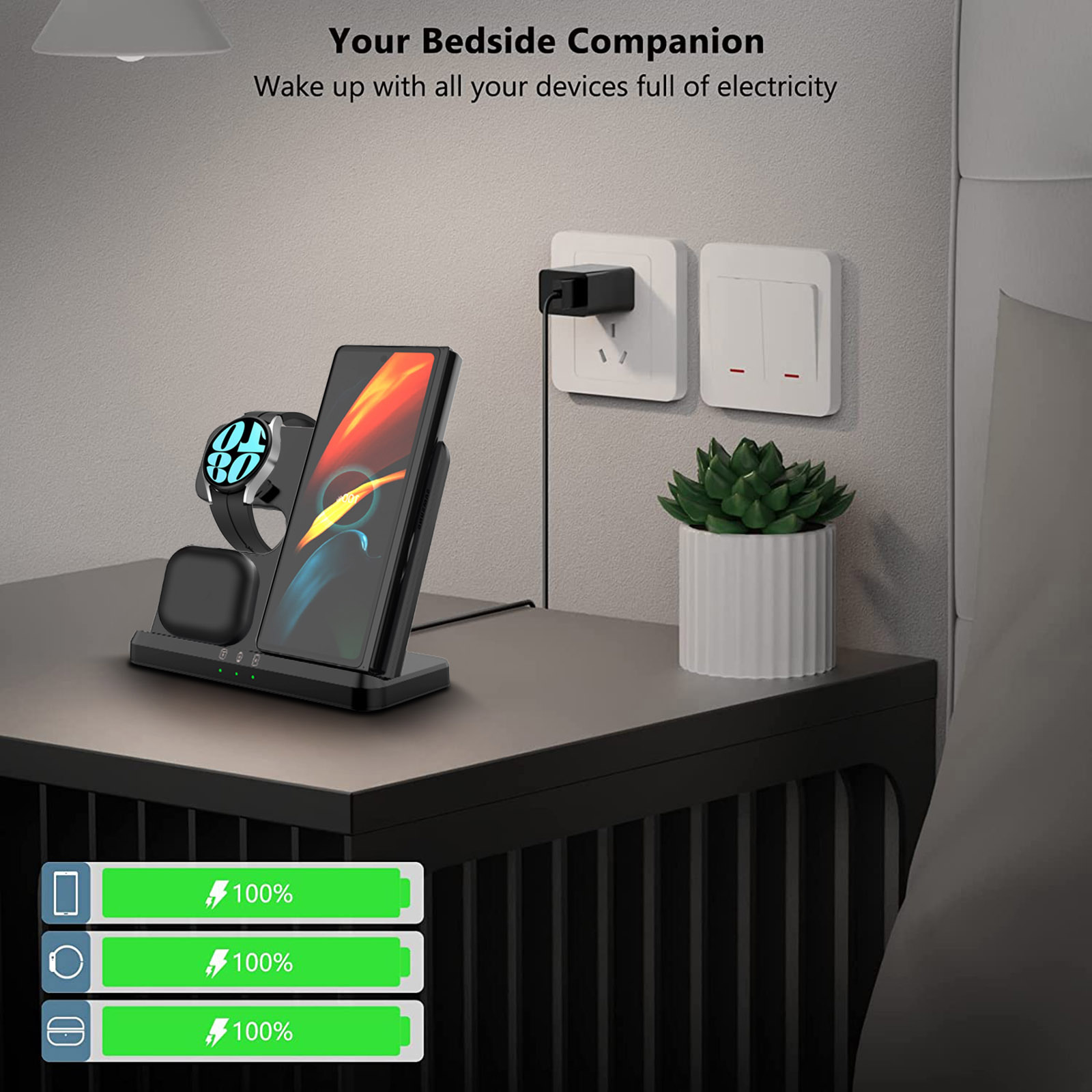 Wireless Charger 3 In 1 Stand  - Watches Smartwatch Samsung ulasan dan harga