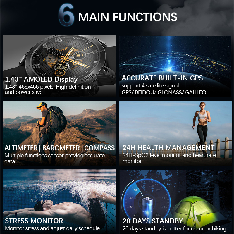 NORTH EDGE Cross Fit 3 GPS Wat - Smartwatch Digital Watches For Men ulasan dan harga