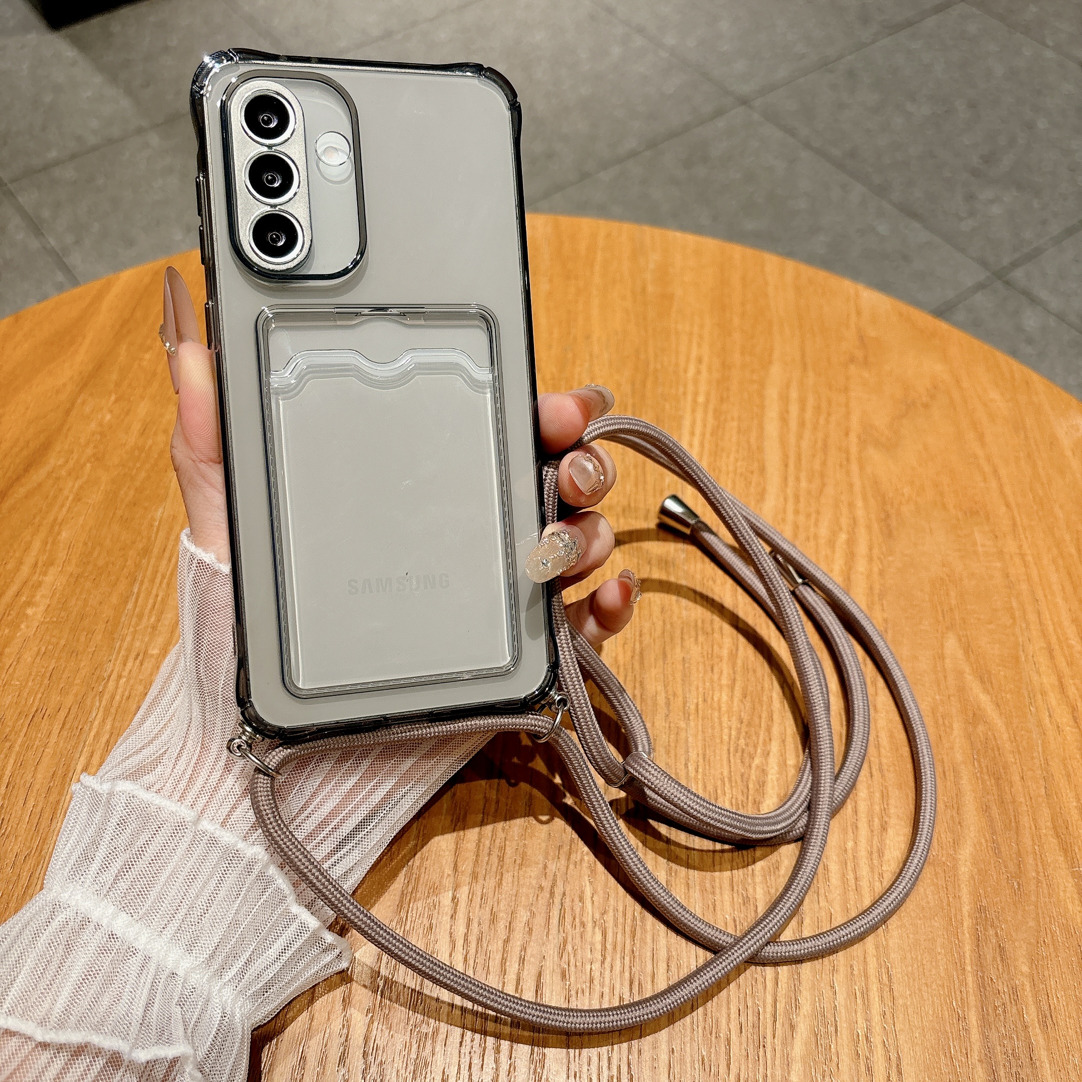 Light Gray Crossbody Strap Car - Samsung Galaxy Strap ulasan dan harga