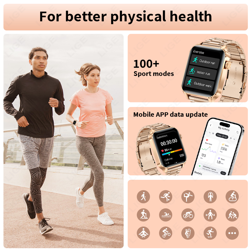 LIGE Smartwatch Sport Fitness  - Smartwatch Watches For Sale ulasan dan harga