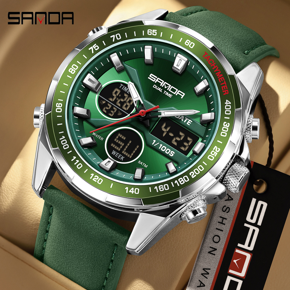 SANDA Luxury Chronograph Men W - Smartwatch Digital Watches For Men ulasan dan harga