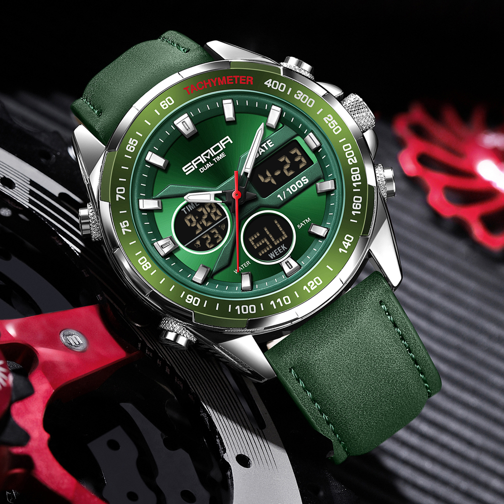 SANDA Luxury Chronograph Men W - Smartwatch Digital Watches For Men ulasan dan harga