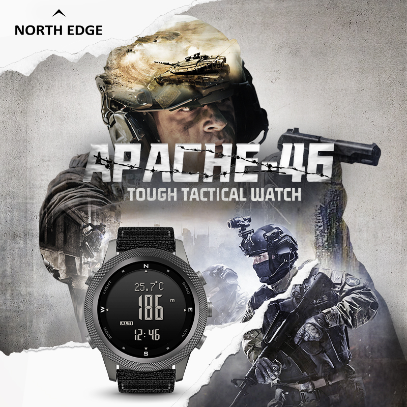 NORTH EDGE Apache46 Smart Digi - Smartwatch Digital Watches For Men ulasan dan harga