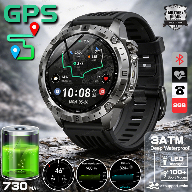 2026New Outdoor Military GPS N - Heart Rate Gps Watch ulasan dan harga