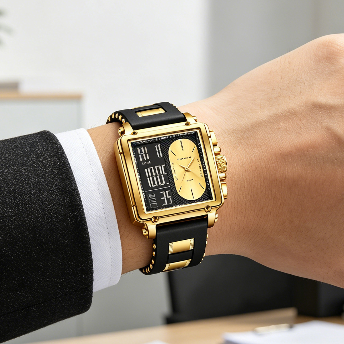 LIGE Top Original Square Digit - Smartwatch Digital Watches For Men ulasan dan harga