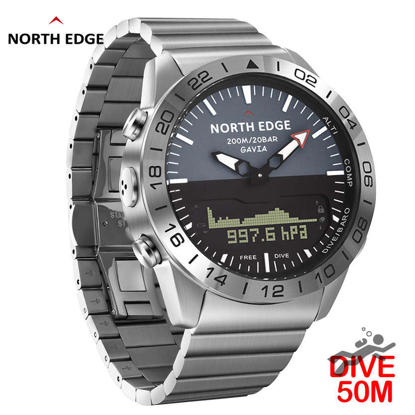 NORTH EDGE Mens Dive Watch Mil - Smartwatch Digital Watches For Men ulasan dan harga