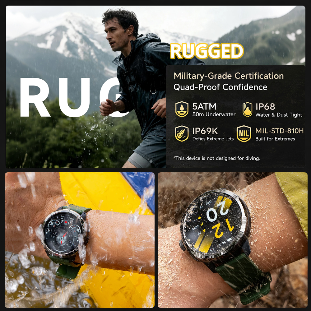 Ulefone Armor Watch Pro Smartw - Heart Rate Gps Watch ulasan dan harga