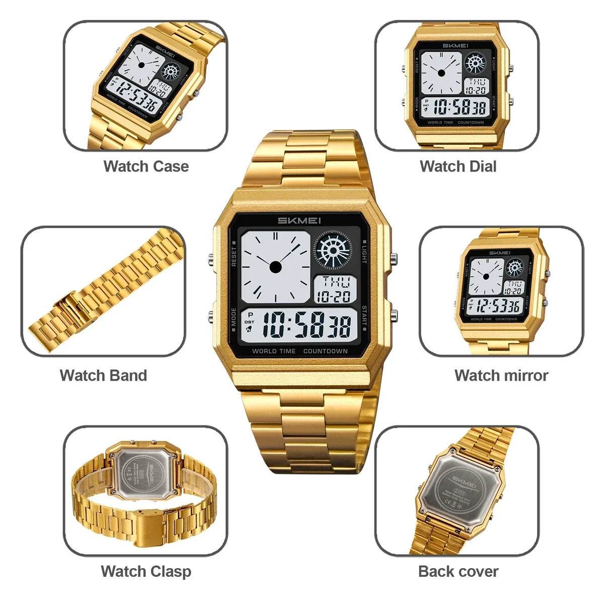 SKMEI 2353 Stainless Steel Str - Casio Watches Smartwatch ulasan dan harga