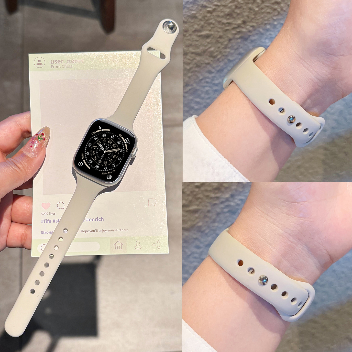 Breathable Silicone Strap For  - Smartwatch Apple Watches For Men ulasan dan harga