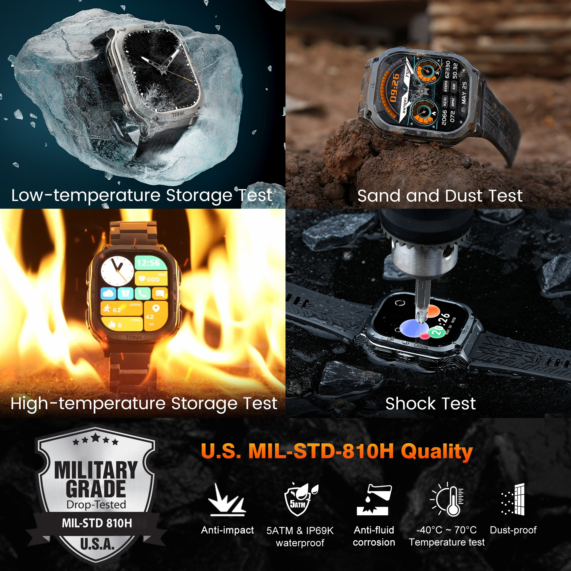 2025 Original KOSPET TANK M3 S - Smartwatch Digital Watches For Men ulasan dan harga