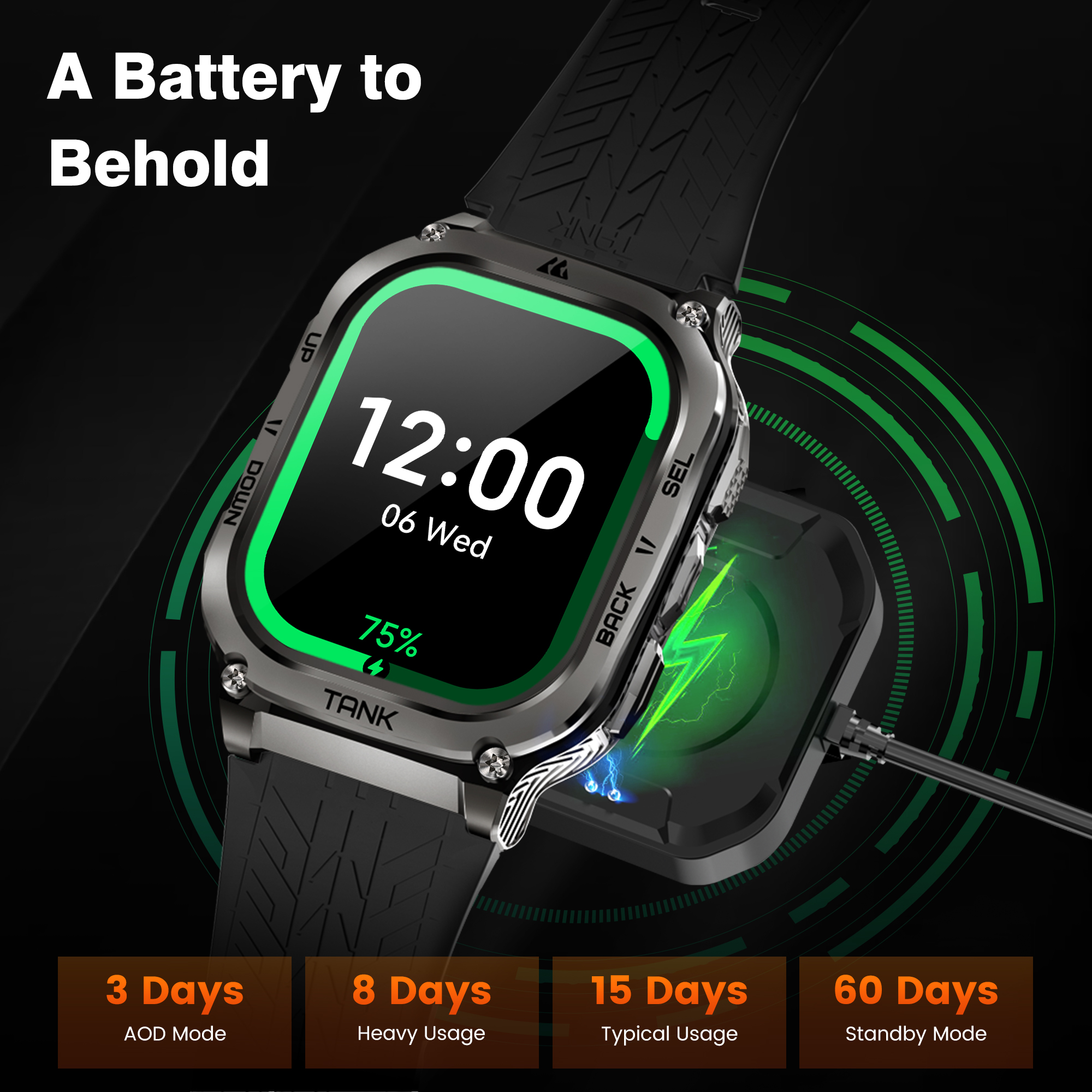 2025 Original KOSPET TANK M3 S - Smartwatch Digital Watches For Men ulasan dan harga
