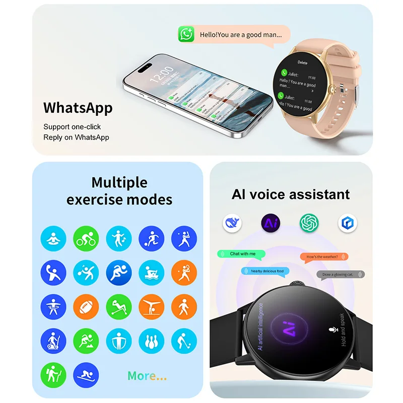 2026 New 3D Surround Vision Sm - Smartwatch New Watches 2025 ulasan dan harga
