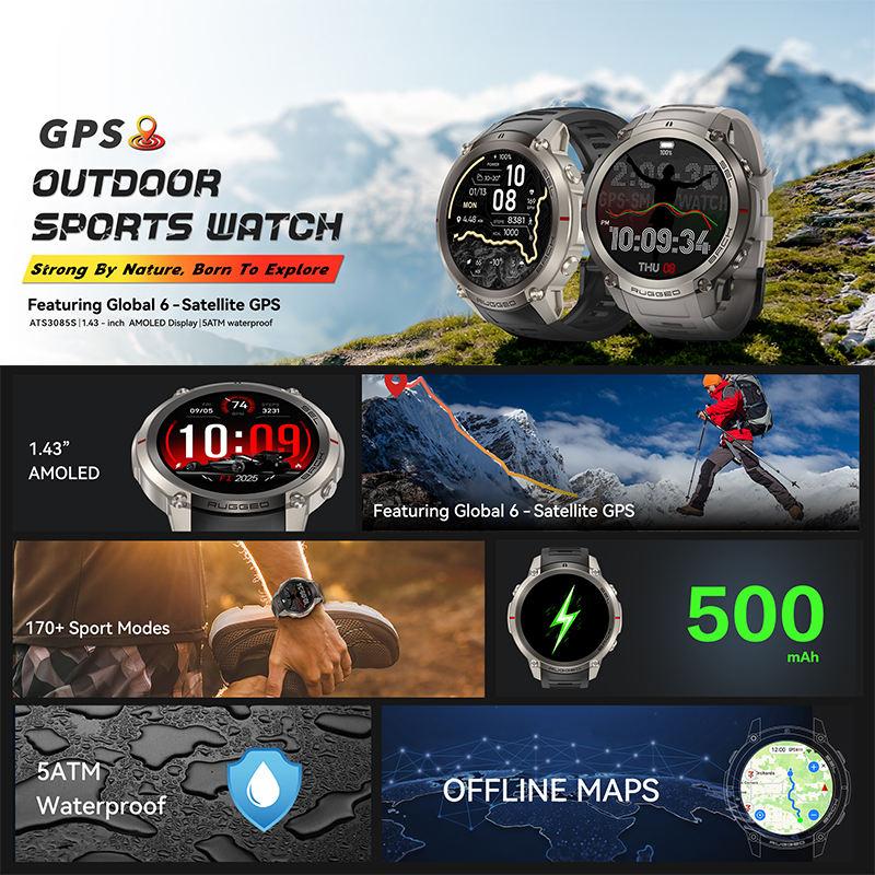 Global Six Satellite GPS Posit - Heart Rate Gps Watch ulasan dan harga