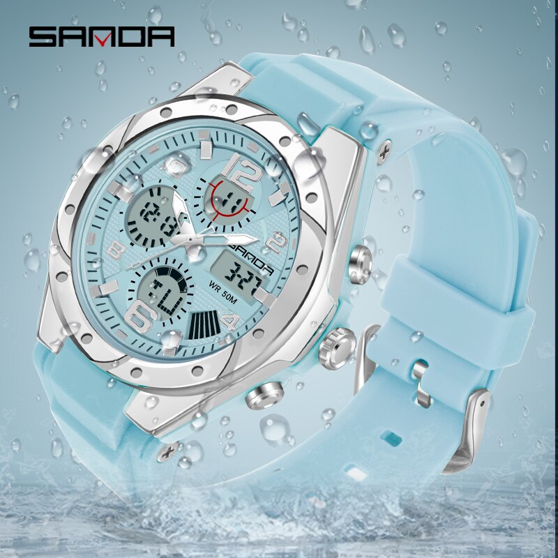 SANDA Luxury Ladies LED Digita - Casio Watches Smartwatch ulasan dan harga