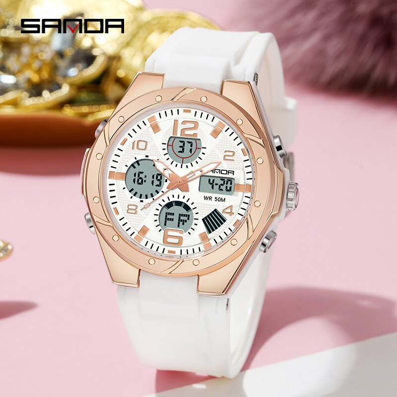 SANDA Luxury Ladies LED Digita - Casio Watches Smartwatch ulasan dan harga