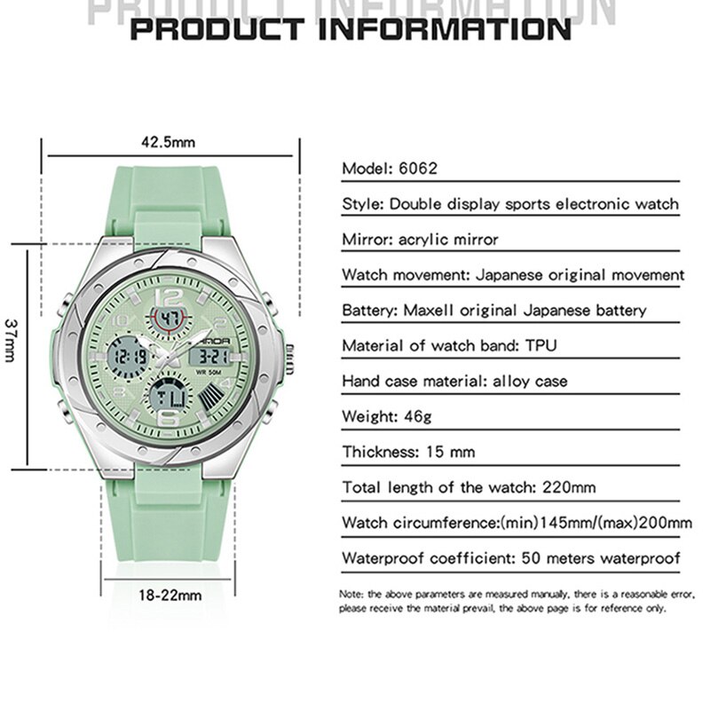 SANDA Luxury Ladies LED Digita - Casio Watches Smartwatch ulasan dan harga