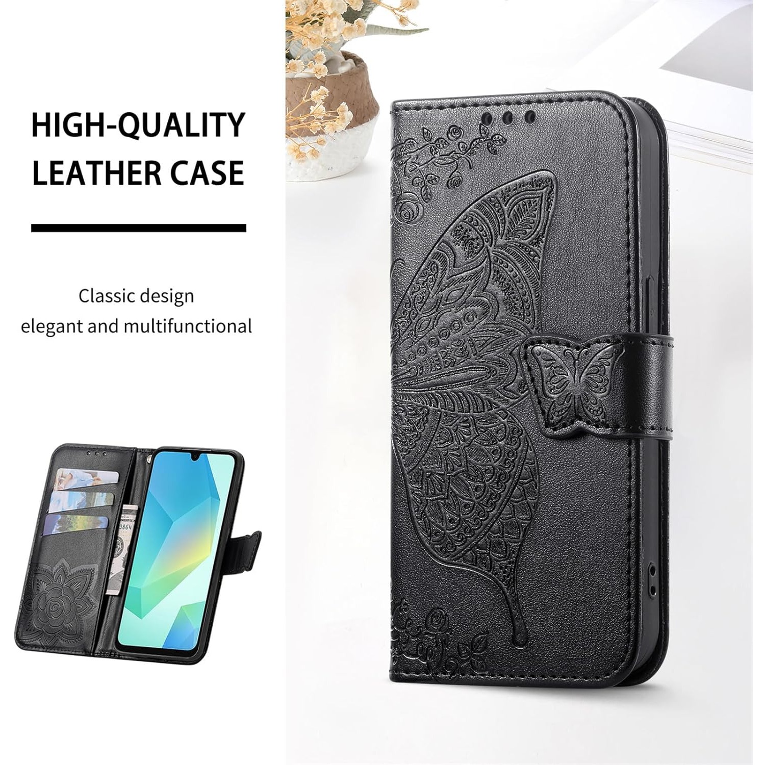 Butterfly Texture Flip Wallet  - Samsung Galaxy Strap ulasan dan harga