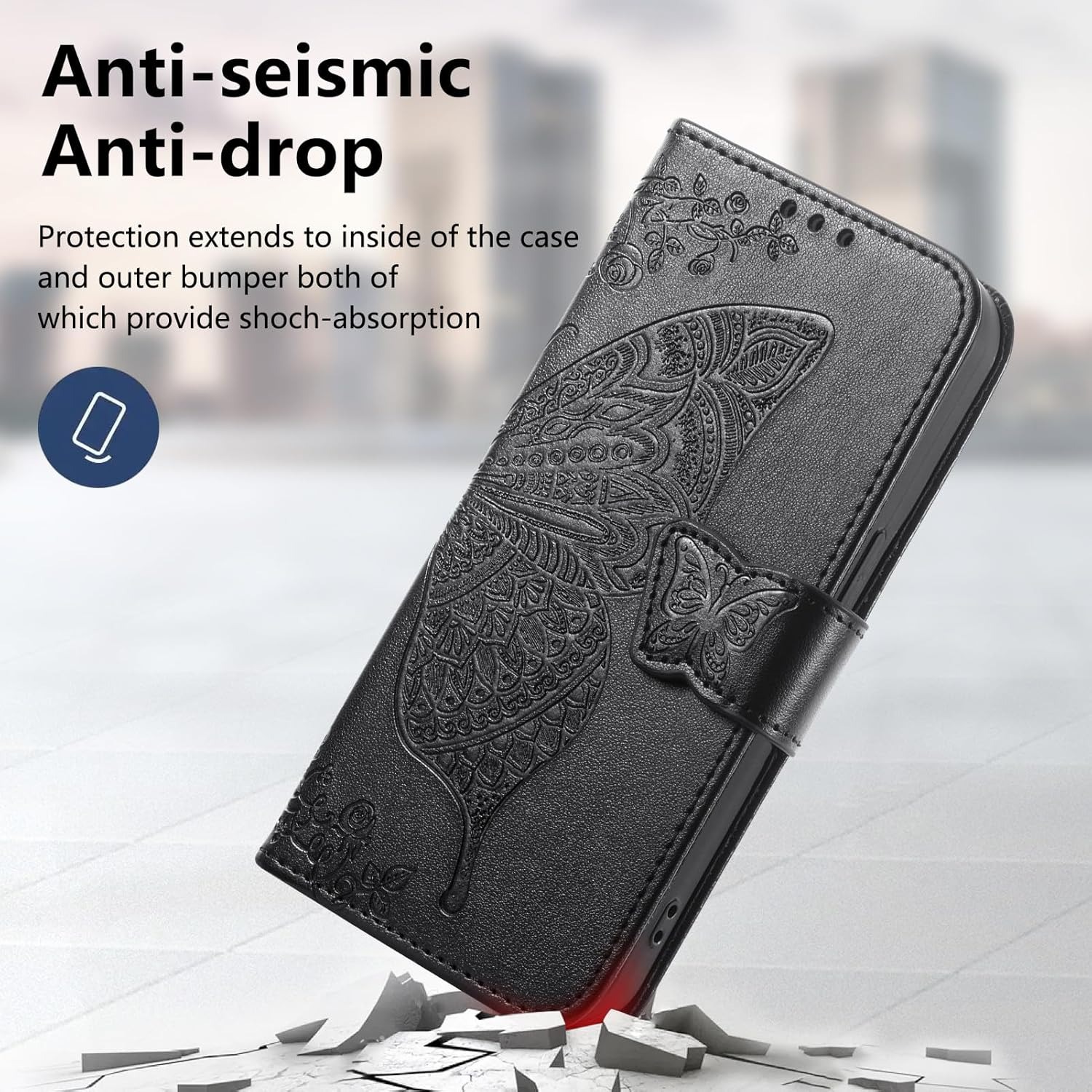 Butterfly Texture Flip Wallet  - Samsung Galaxy Strap ulasan dan harga