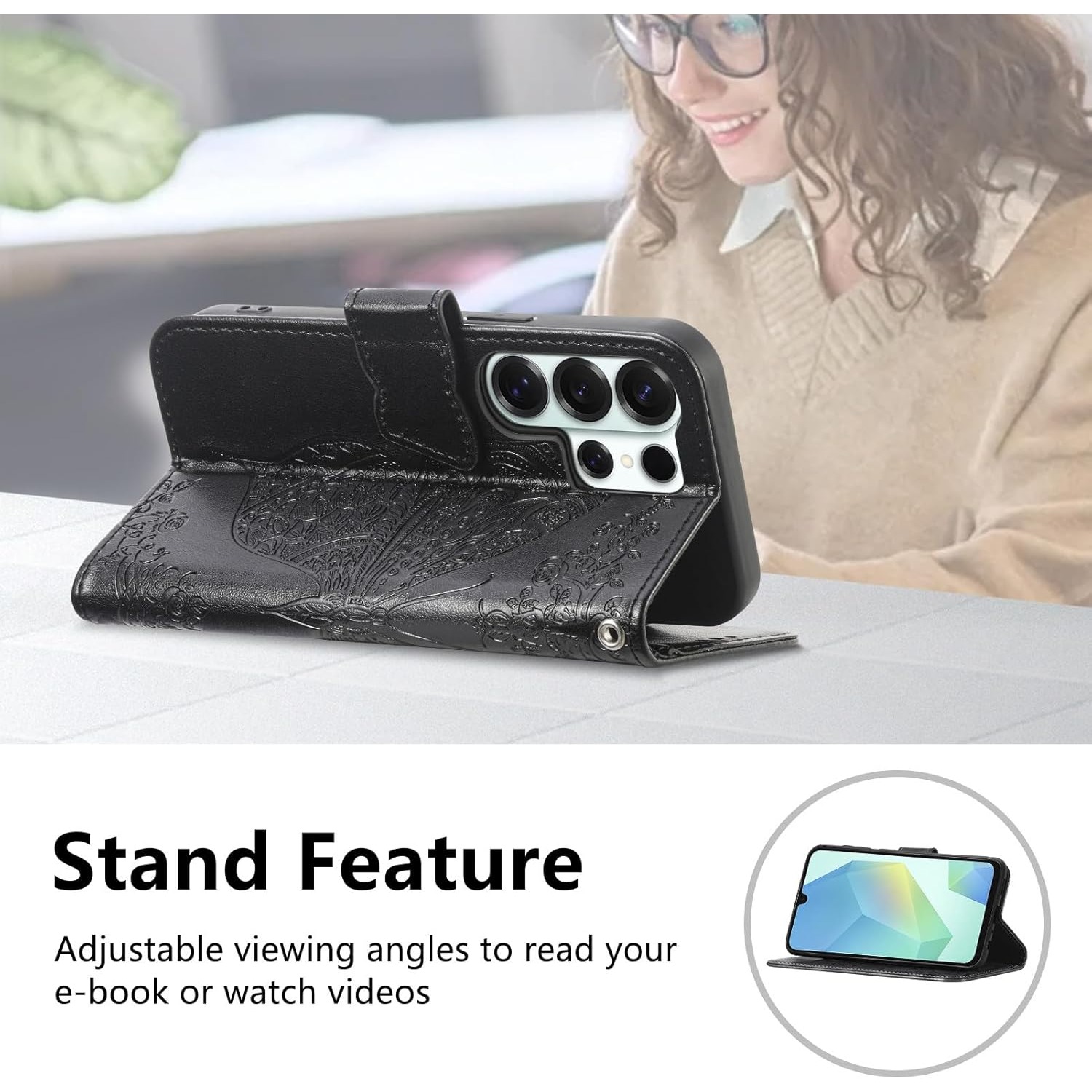 Butterfly Texture Flip Wallet  - Samsung Galaxy Strap ulasan dan harga