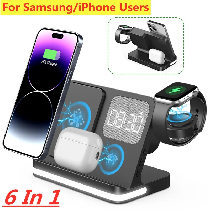 Wireless Charger Stand For iPh - Watches Smartwatch Samsung ulasan dan harga