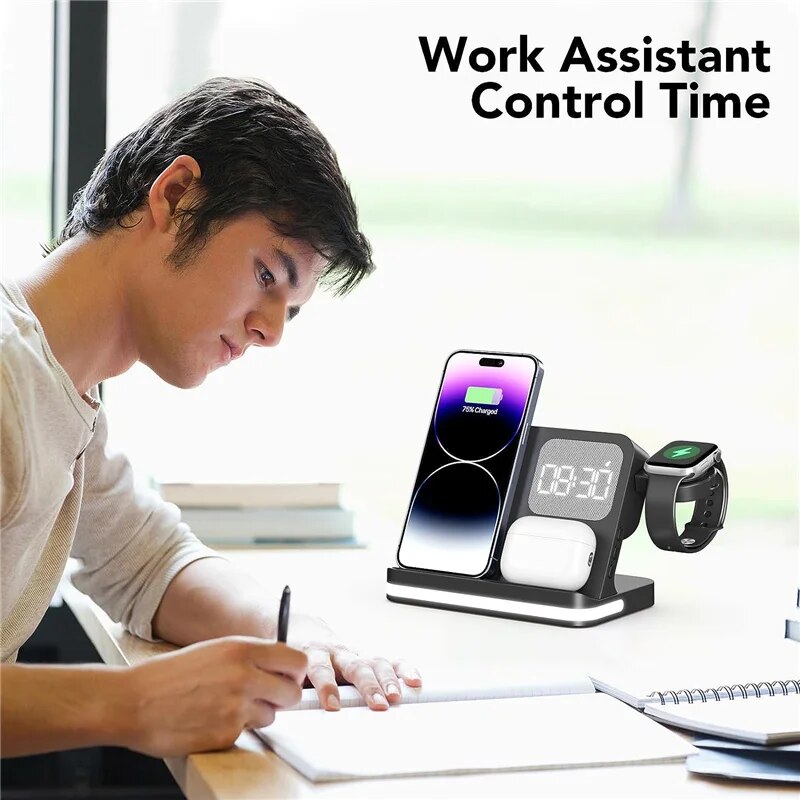 Wireless Charger Stand For iPh - Watches Smartwatch Samsung ulasan dan harga