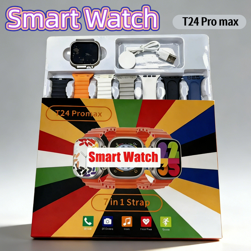 T24 Pro max Smart Watch 7 in 1 - Smartwatch Sports Watches For Women ulasan dan harga