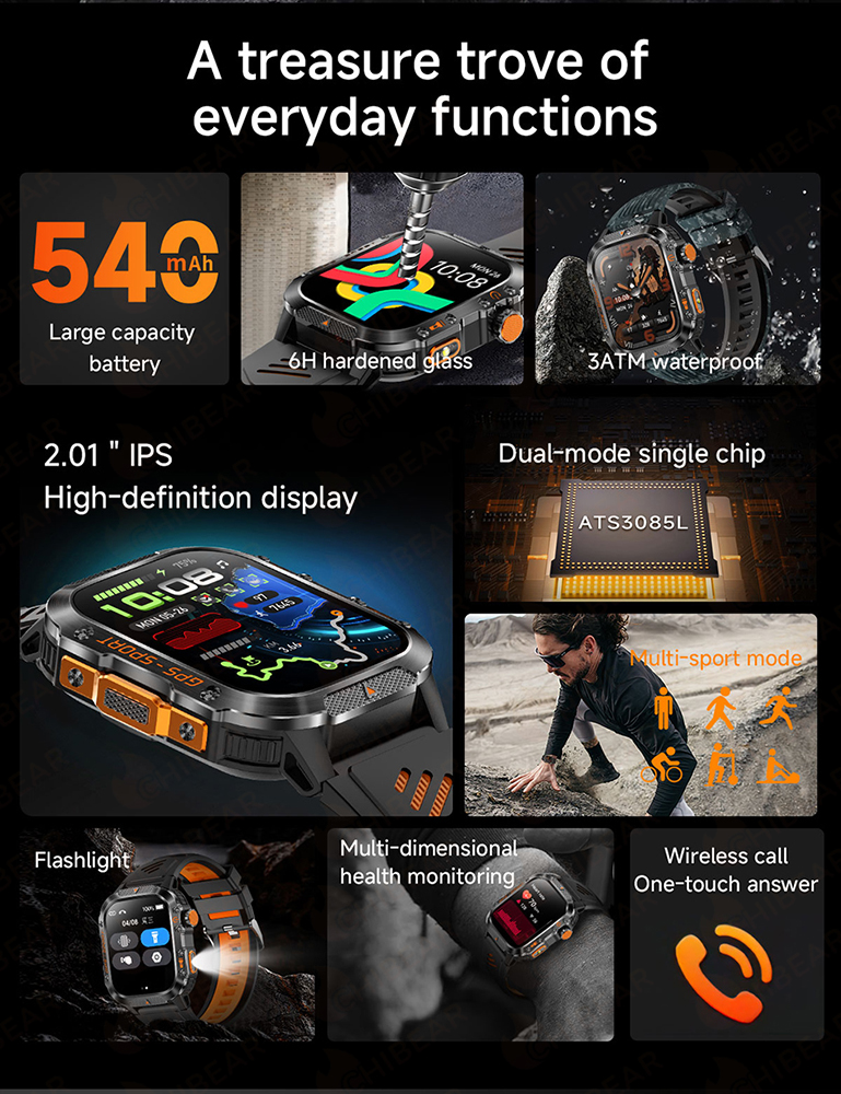 2025 New Military Outdoor Smar - Smartwatch New Watches 2025 ulasan dan harga