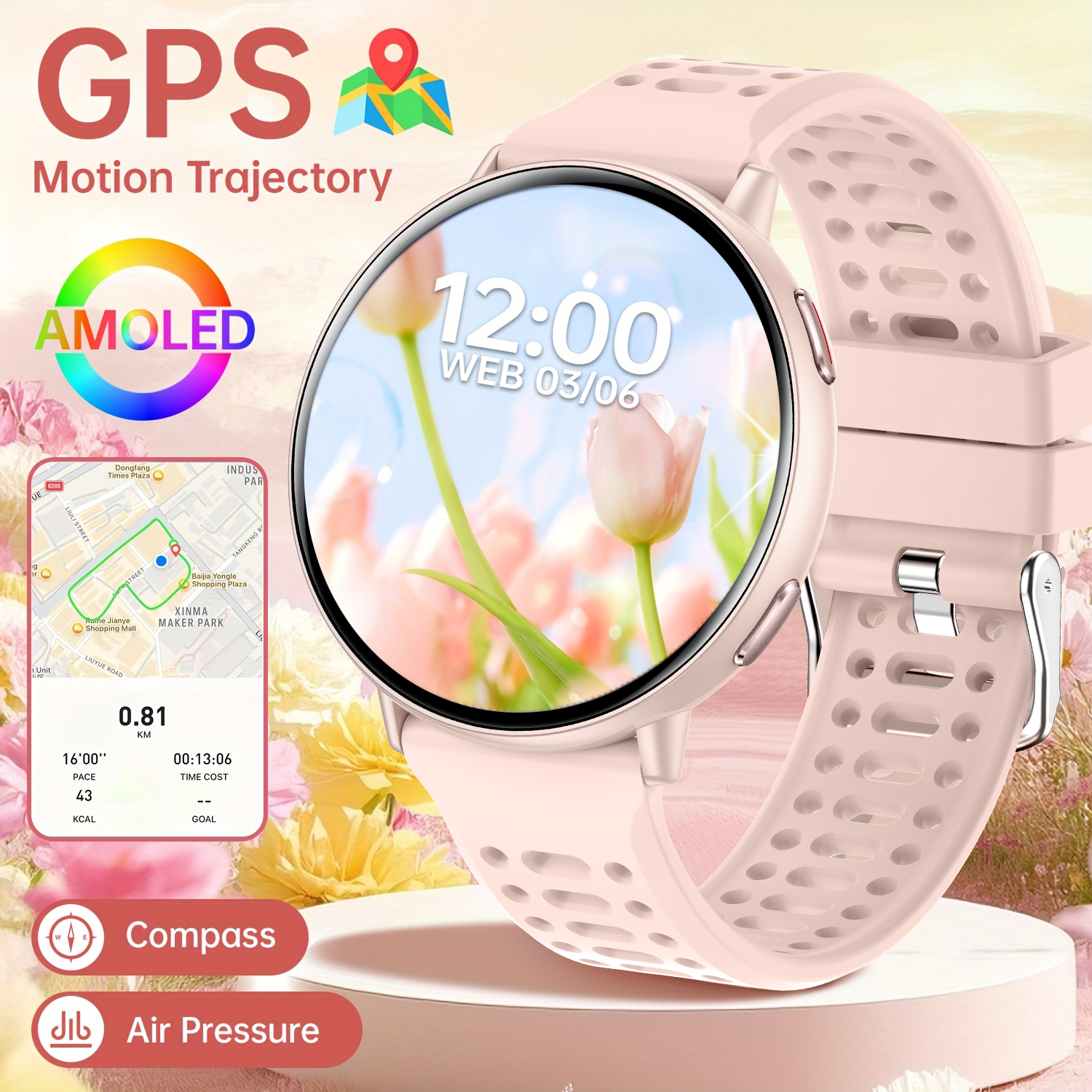 New hot GPS smartwatch 1.43 AM - Smartwatch New Watches 2025 ulasan dan harga