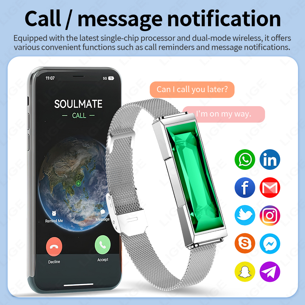 LIGE Luxury Smart Watch Women  - Smartwatch Luxury Watches For Women ulasan dan harga