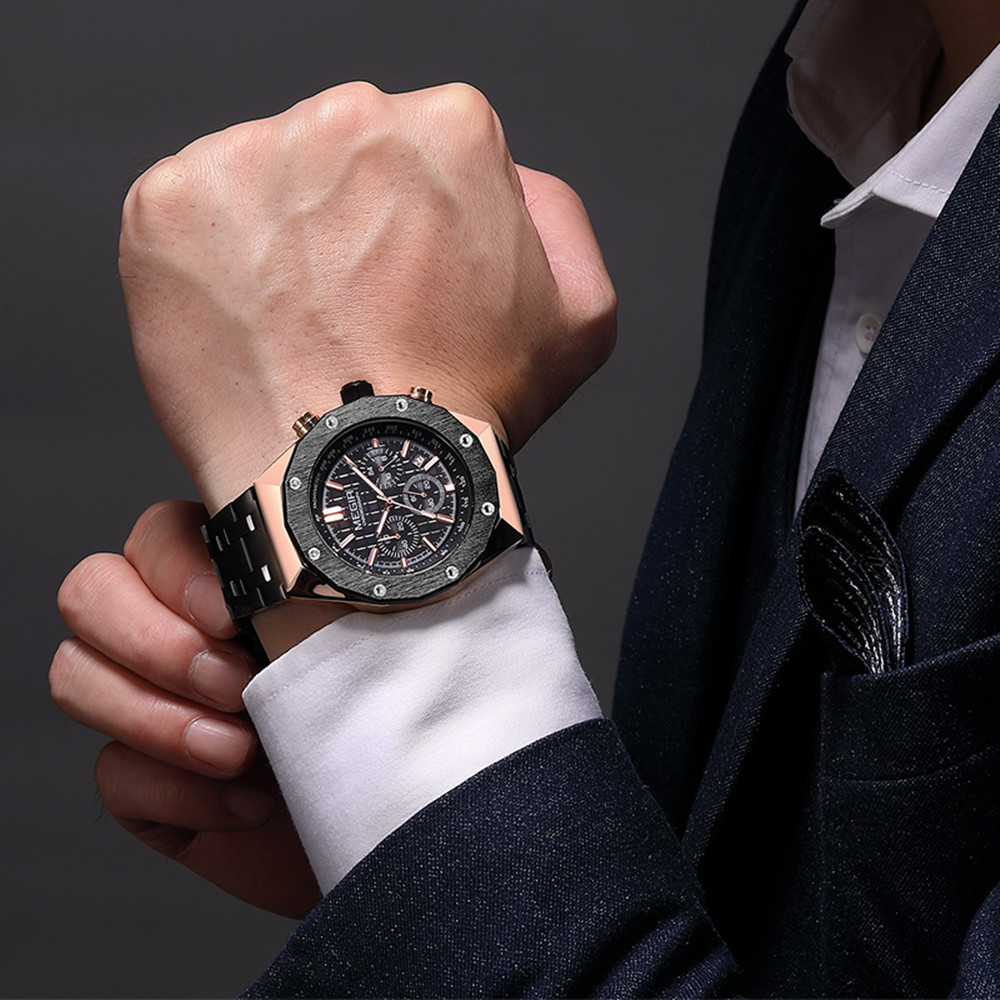 MEGIR Chronograph Luxury Men S - Smartwatch Digital Watches For Men ulasan dan harga