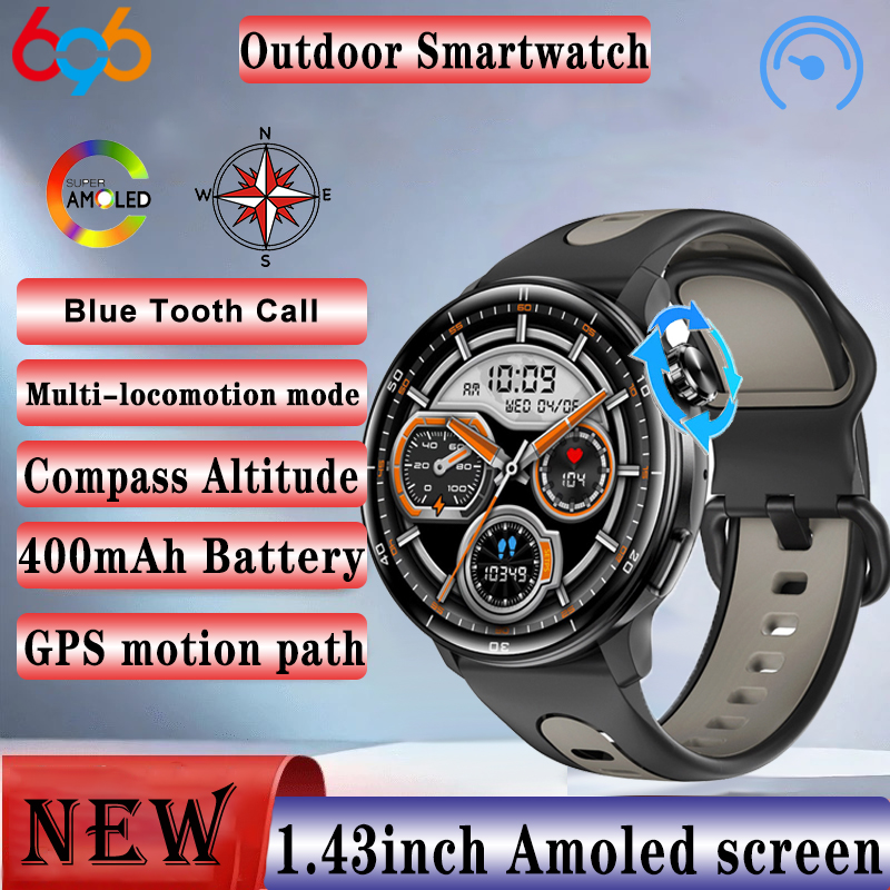 GPS Smart Watch Men Women Amol - Heart Rate Gps Watch ulasan dan harga