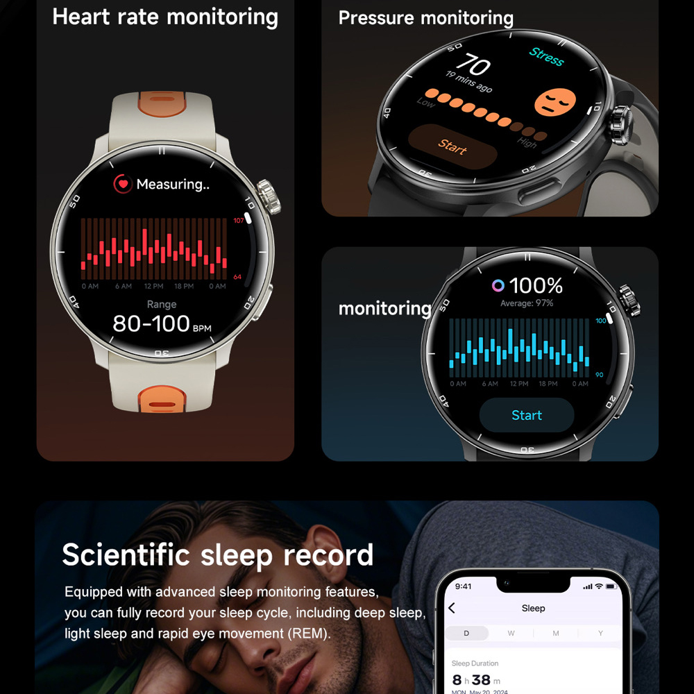 GPS Smart Watch Men Women Amol - Heart Rate Gps Watch ulasan dan harga