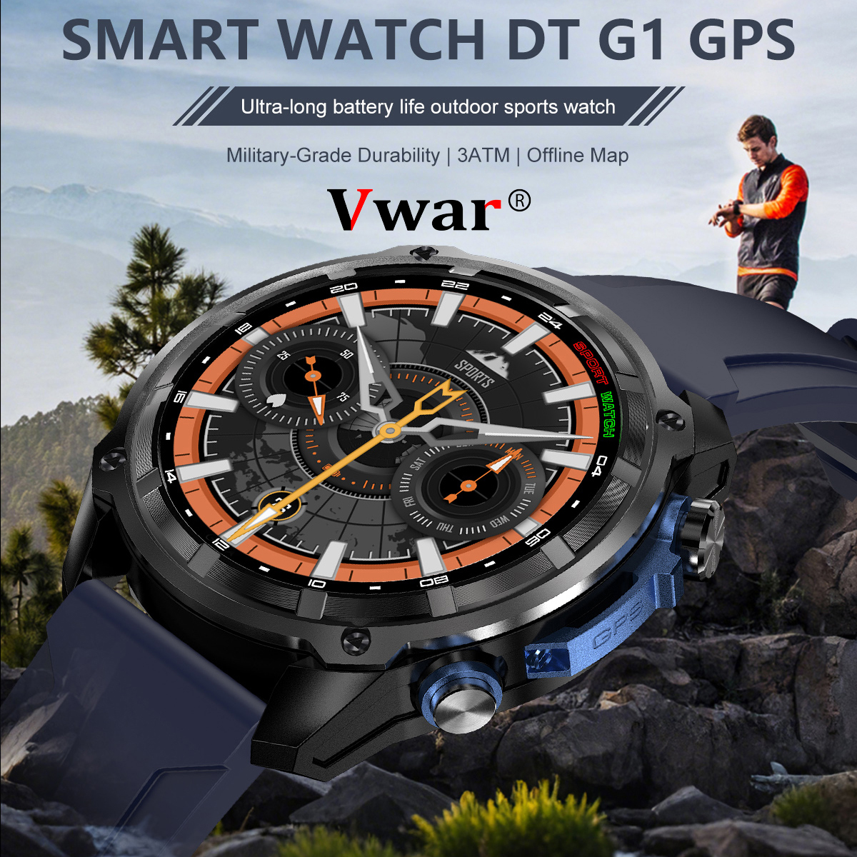 VWAR DTG1 GPS Smart Watch 6 Sa - Watch Vs Smartwatch ulasan dan harga