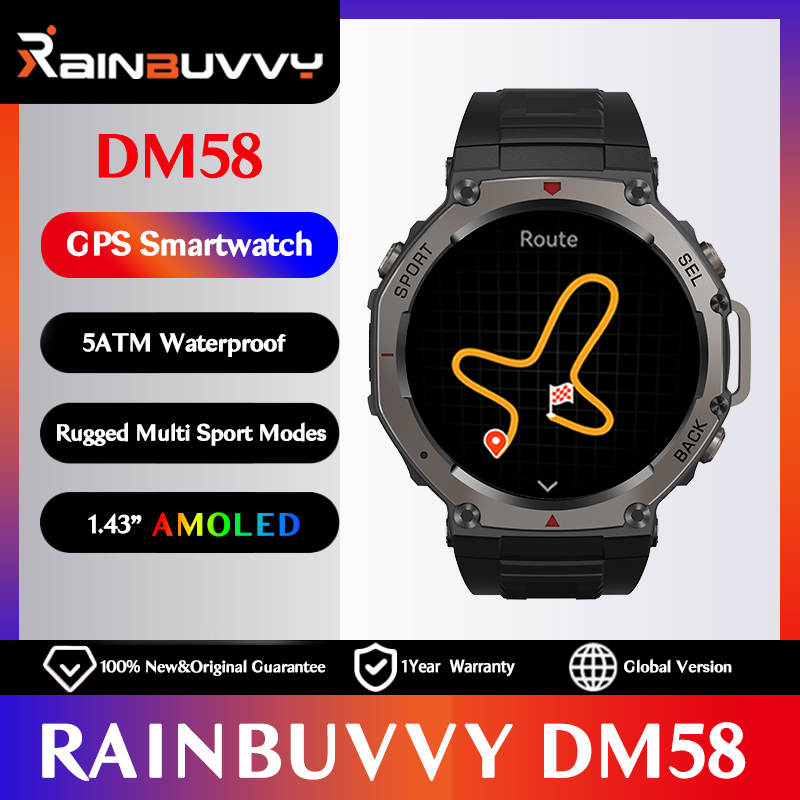 Rainbuvvy DM58 GPS Smart Watch - Watch Iwo ulasan dan harga