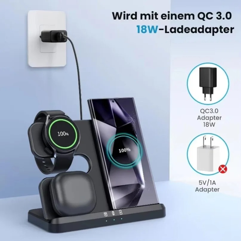 3 In 1 Wireless Charger Stand  - Watches Smartwatch Samsung ulasan dan harga