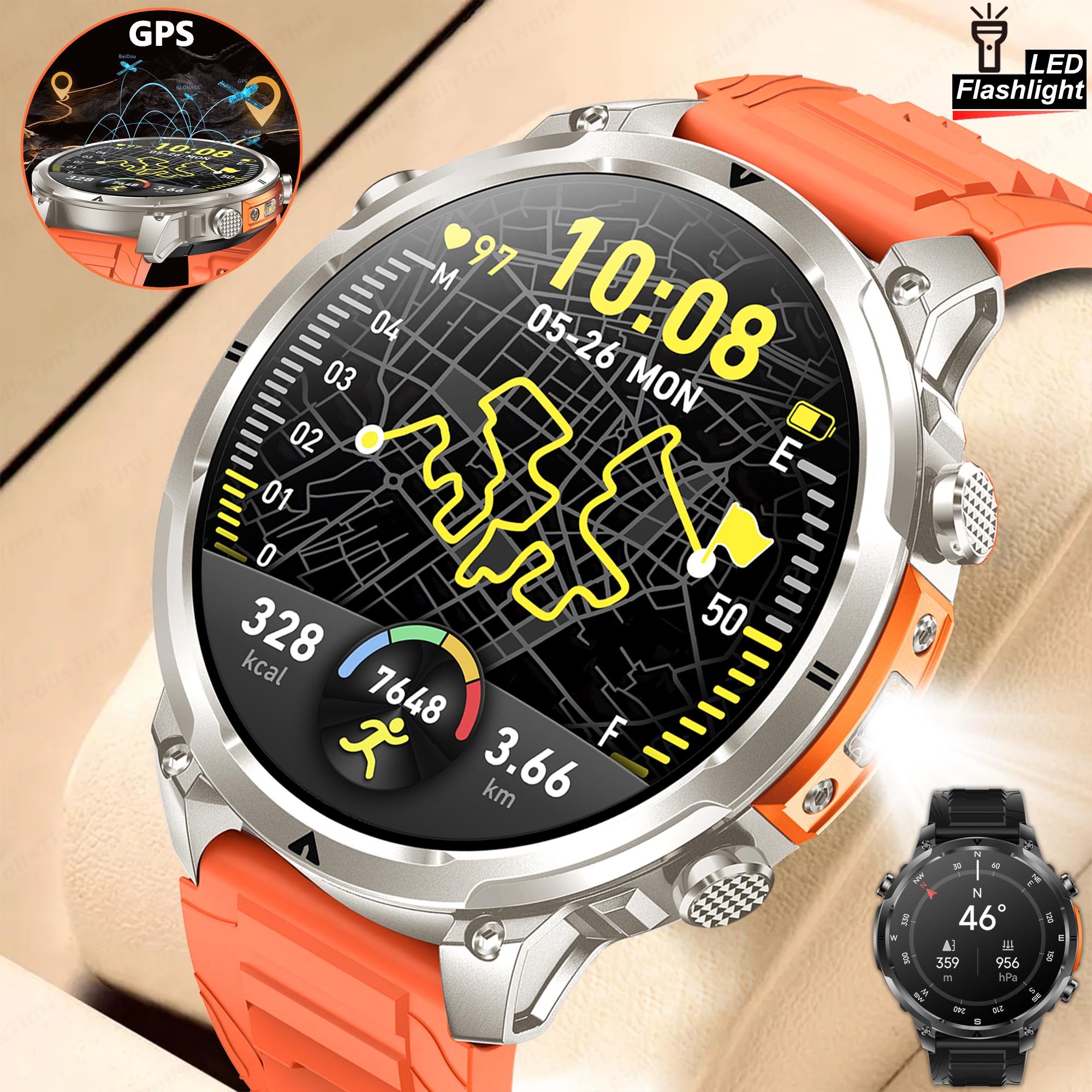 Outdoor GPS Sports Smart Watch - Smartwatch Sports Watches For Women ulasan dan harga