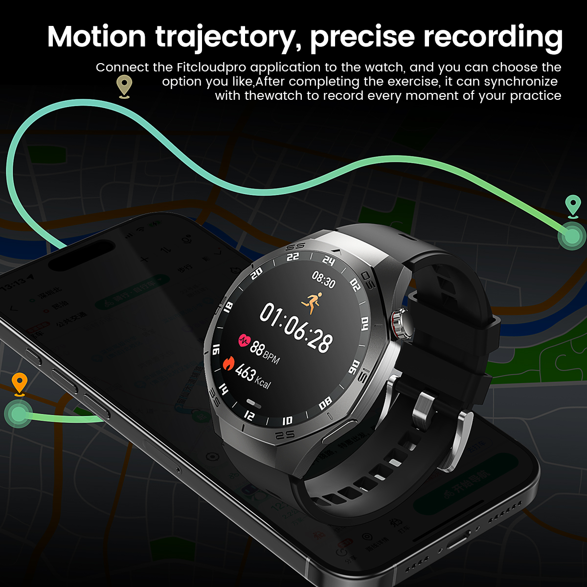 Round GPS Smart Watch Waterpro - Smartwatch Watches Best Gift For Men ulasan dan harga