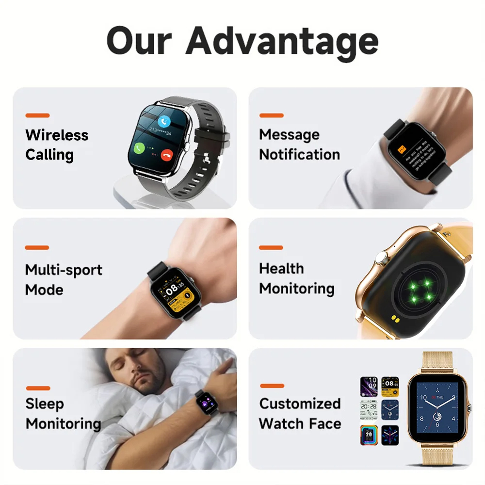 Smart Watch For Android IOS Wa - Smartwatch Sports Watches For Women ulasan dan harga